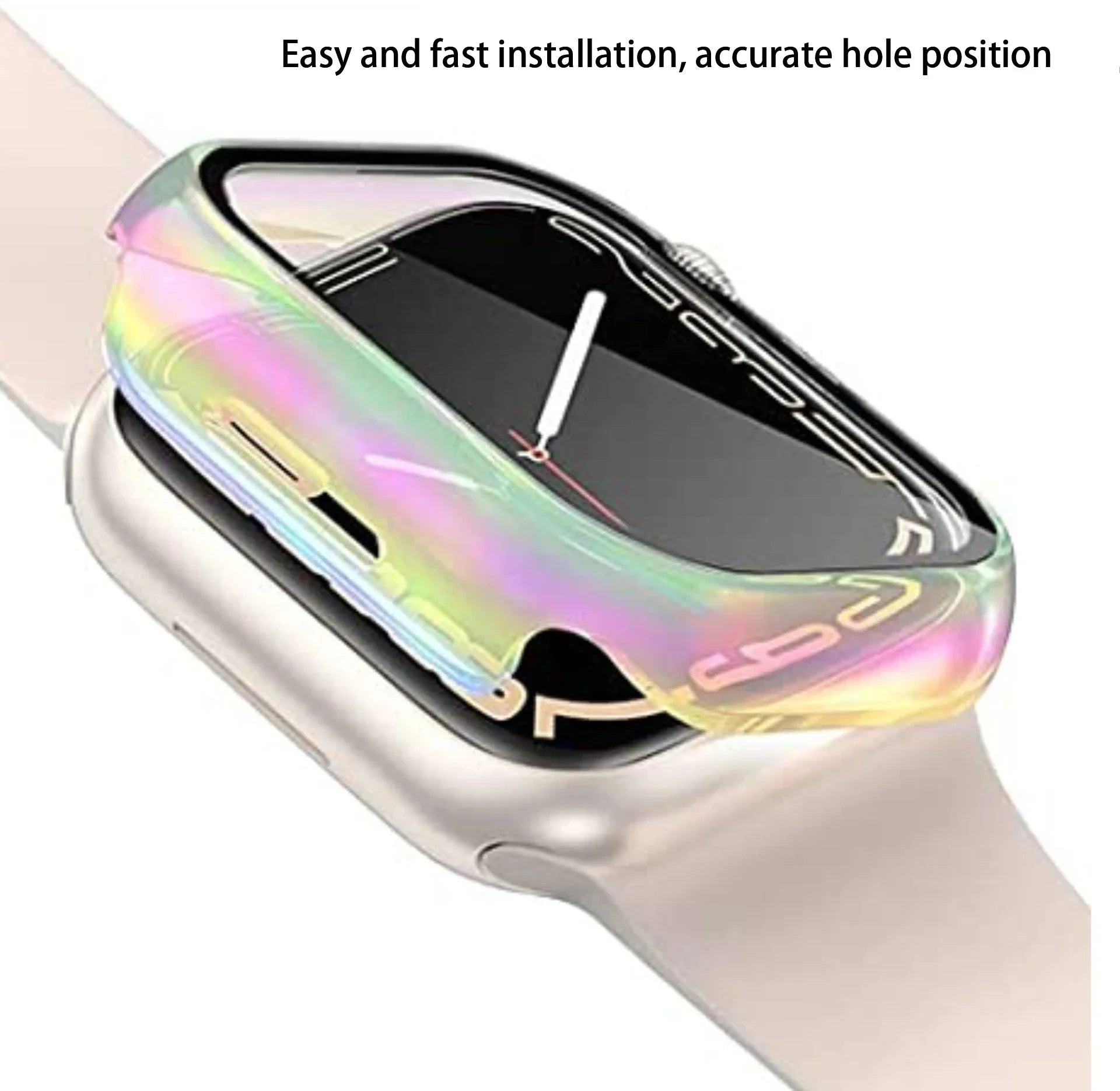 PC Colorful Watch Case Built in Tempered Glass for Apple Watch 45mm 40mm 44mm 41mm Apple Watch Series 9 8 7 6 SE 5 Coverage Cover