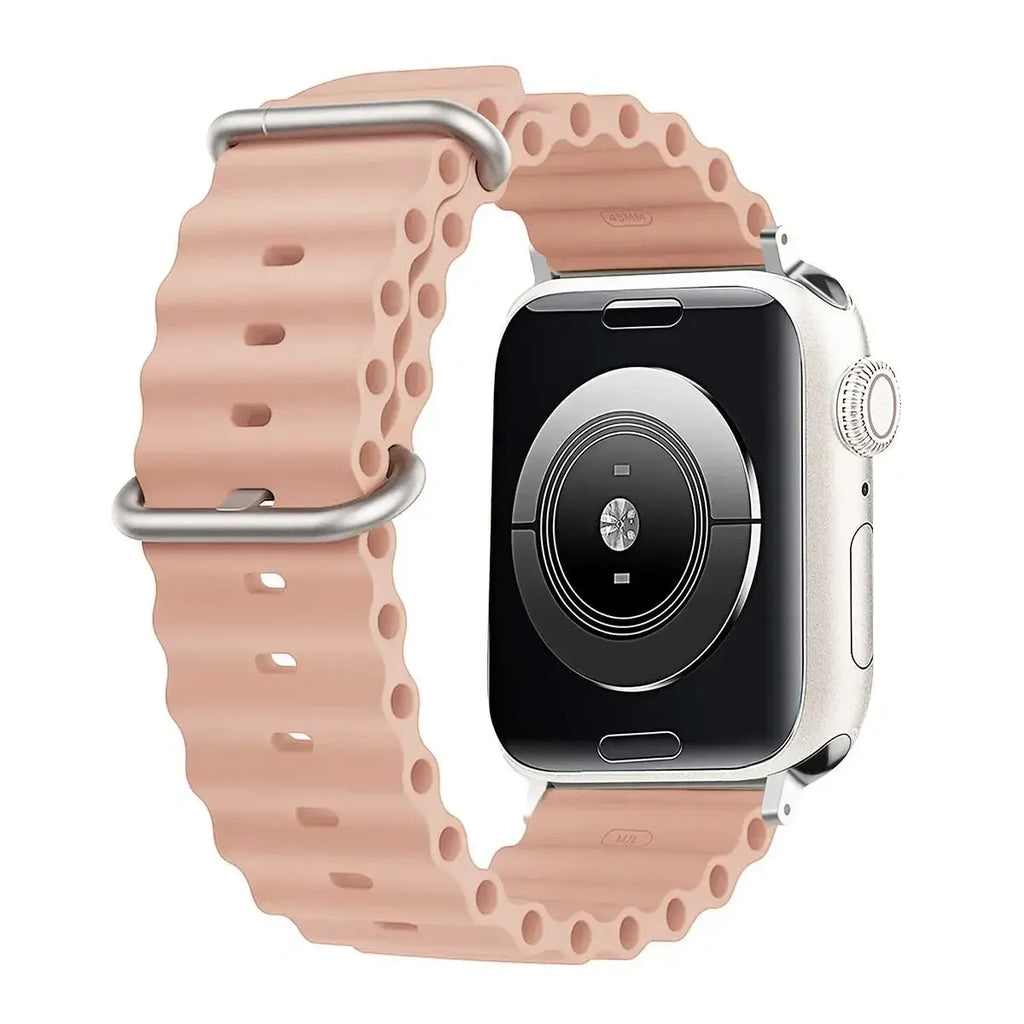 Silicone Ocean band for Apple Watch band Series Ultra 9 8 7 6 5 4 10 SE Apple Watch band 42mm 44mm 45mm 49mm 40mm 41mm 46mm band