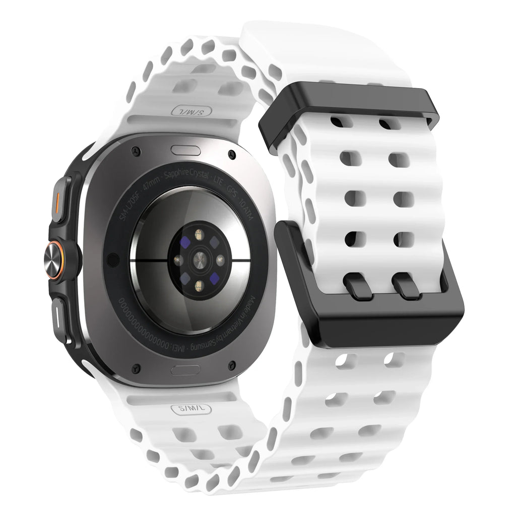 Marine Band For Samsung Galaxy Watch ultra 2025/7 ultra Accessories Two color Sport silicone Bracelet Galaxy Watch ultra Straps