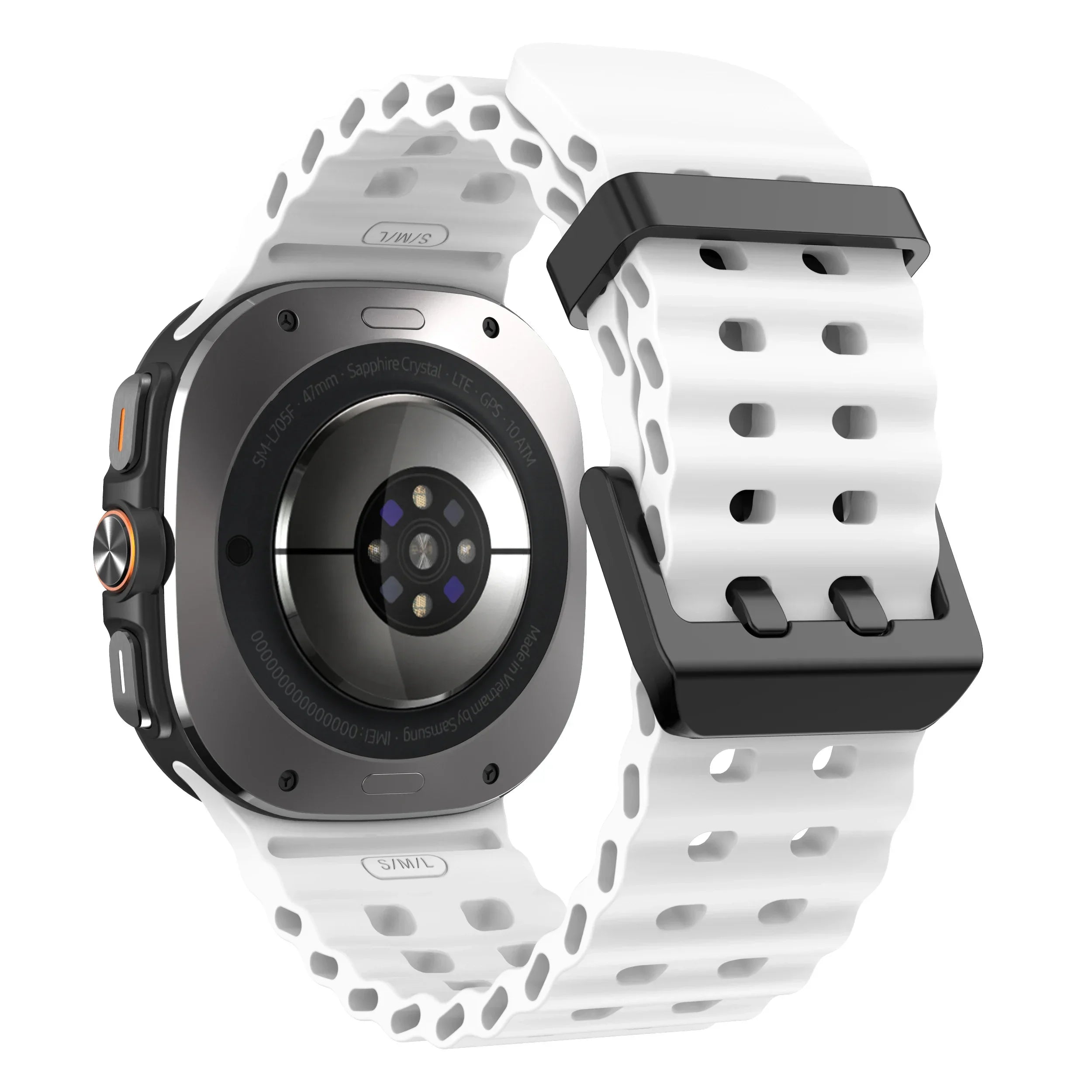 Marine Band For Samsung Galaxy Watch ultra 2025/7 ultra Accessories Two color Sport silicone Bracelet Galaxy Watch ultra Straps