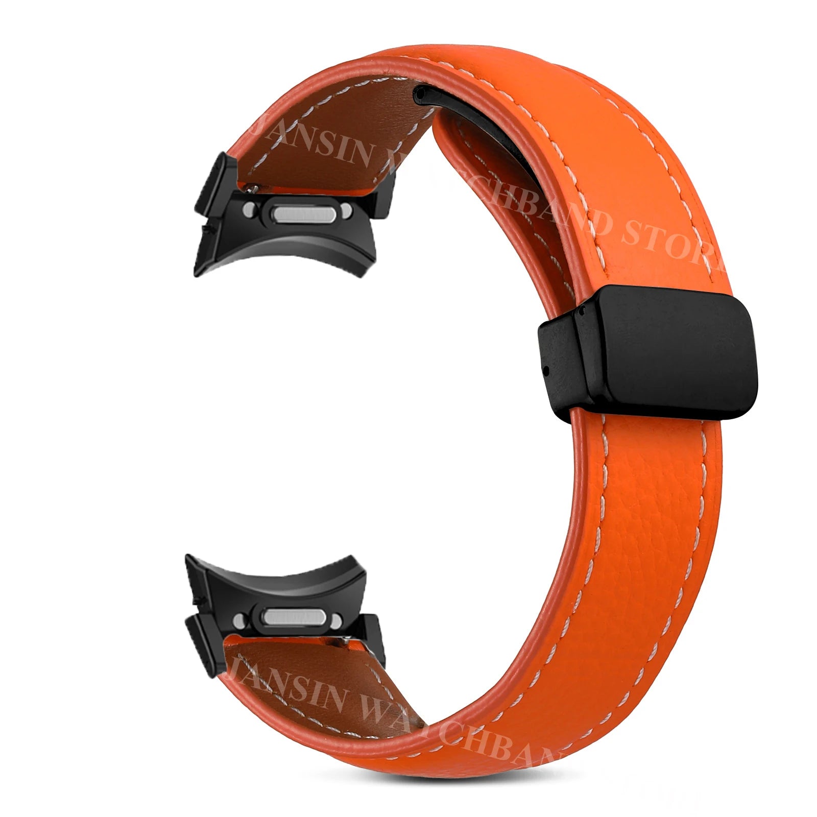 No Gaps Leather Band For Samsuang Galaxy Watch 7 6 5 4 40 44mm 5Pro Magnetic Buckle Strap Galaxy Watch 4 6 Classic 43 4742 46mm