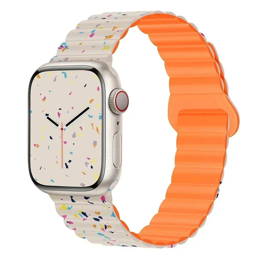 Magnetic band For Apple Watch band 45mm 38mm 49mm 40mm 42mm 41mm Silicone Sport band Apple Watch Series Ultra 10 9 6 5 7 8 SE 44mm