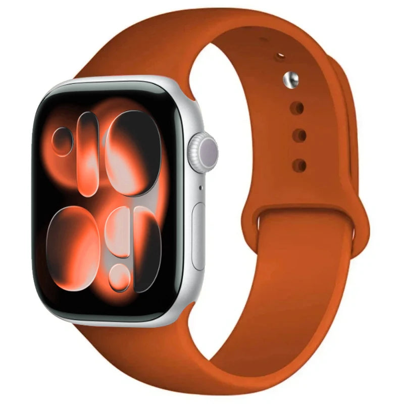 For Apple Watch band 46mm 42mm 45mm 44mm 40mm Silicone sport band Apple Watch Series 11 10 8 7 6 5 4 SE 9 Ultra 3 2 49mm band