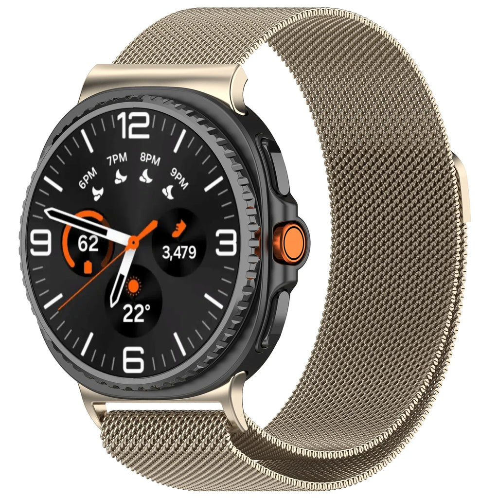 Milanese Magnetic Strap for Samsung Galaxy Watch 8 44mm 40mm Classic 46mm Metal Breathable Replaceable Galaxy Watch Ultra 47mm
