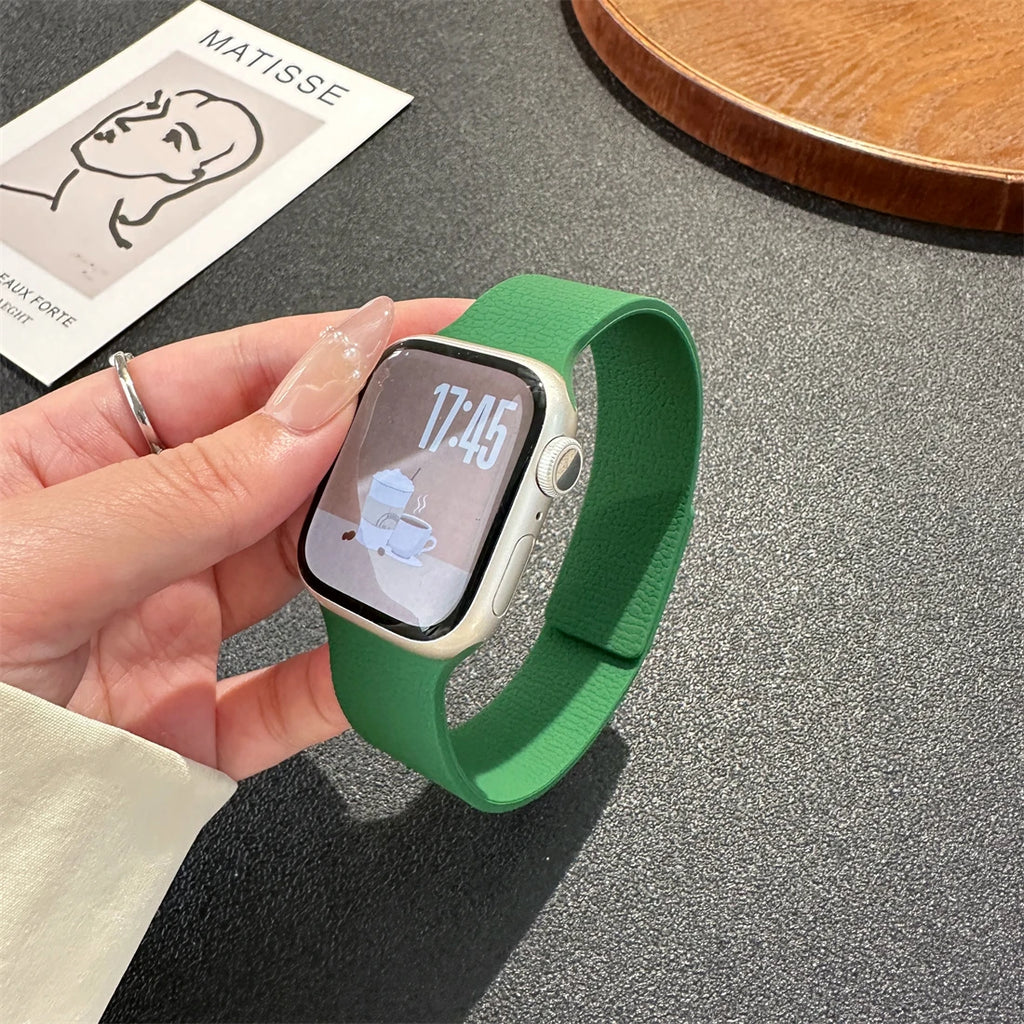 Leather Watch band for Apple Watch band 44mm 49mm 45mm 42mm 40mm 46mm 38mm 41mm band Apple Watch Series 10 Ultra 9 8 7 6 5 4 3 SE