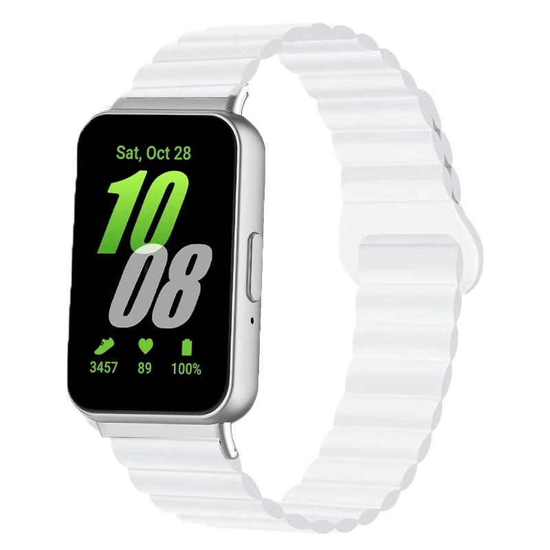Magnetic Silicone Strap for Samsung Galaxy Fit 3 Sport Smart Watch Wristband for Samsung Galaxy Fit3 Accessories Correa Bracelet