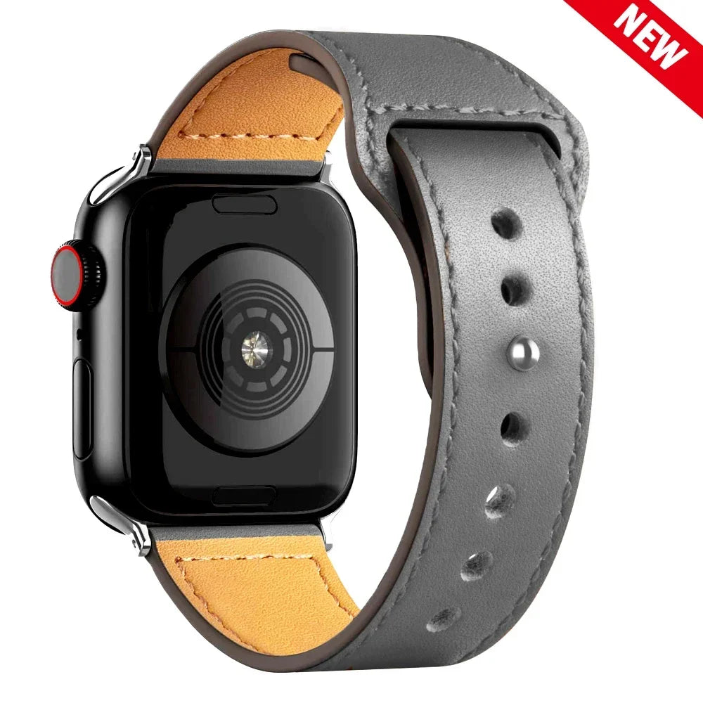Leather band For Apple Watch 10 band 46mm 42mm 44mm 45mm 49mm 41mm 40mm correa band Apple Watch Series 8 9 3 4 5 6 SE 7 Ultra 2