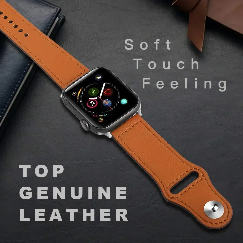 Leather band For Apple Watch 10 band 46mm 42mm 44mm 45mm 49mm 41mm 40mm correa band Apple Watch Series 8 9 3 4 5 6 SE 7 Ultra 2