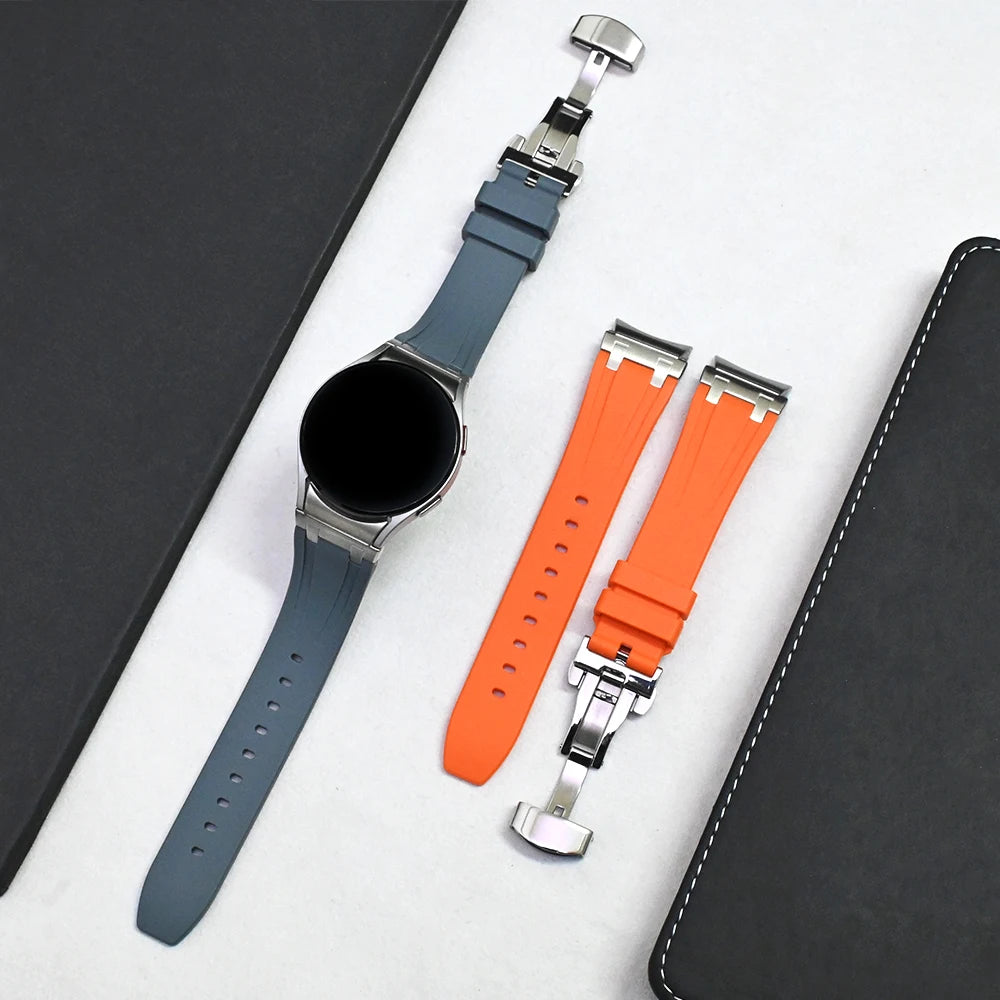 Silicone band for Samsung Galaxy Watch 7 40mm 44mm 6 4 classic 46 47mm 42 43mm 5 pro 45mm watchband no gaps men sports bracelet