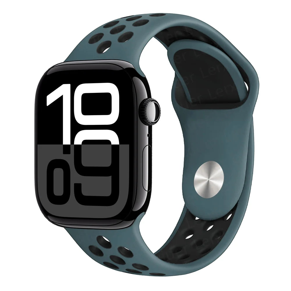 Official band For Apple Watch band Ultra 2 40mm 44mm 46mm 49mm 41mm 42mm 45mm Silicone band correa Apple Watch 11 10 9 8 7 6 SE3 band