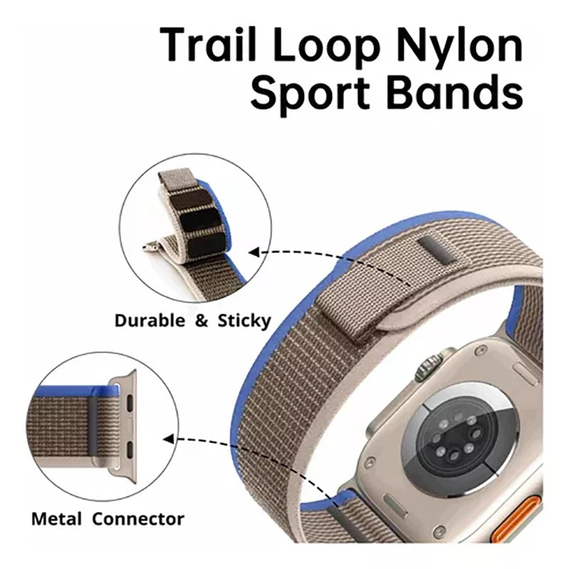 Trail Loop band for Apple Watch band 11 42mm 46mm 44mm 40mm 41mm 45mm Sport band Apple Watch Series 9 8 7 5 Se3 10 Ultra 3 2 49mm