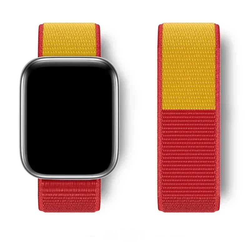 Nylon Loop For Apple Watch band 45mm 44mm 49mm 46mm 40mm 41mm 38mm 42mm Correa band Apple Watch Series 6 SE 7 8 9 10 Ultra 2 band