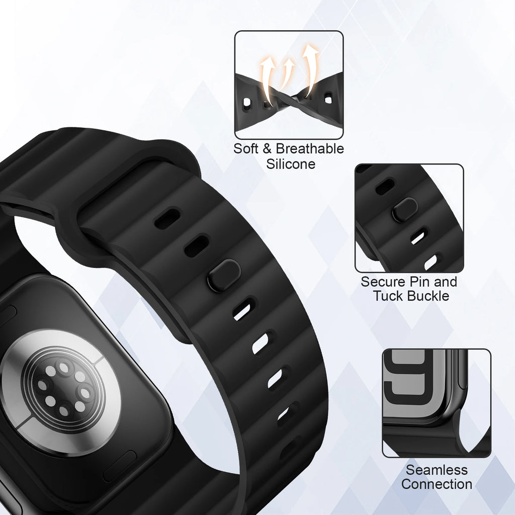 Sport Silicone band for Apple Watch band 44mm 40mm 46mm 41mm 49mm 42mm 45mm correas band Apple Watch Ultra 2 Series 10 9 8 7 SE