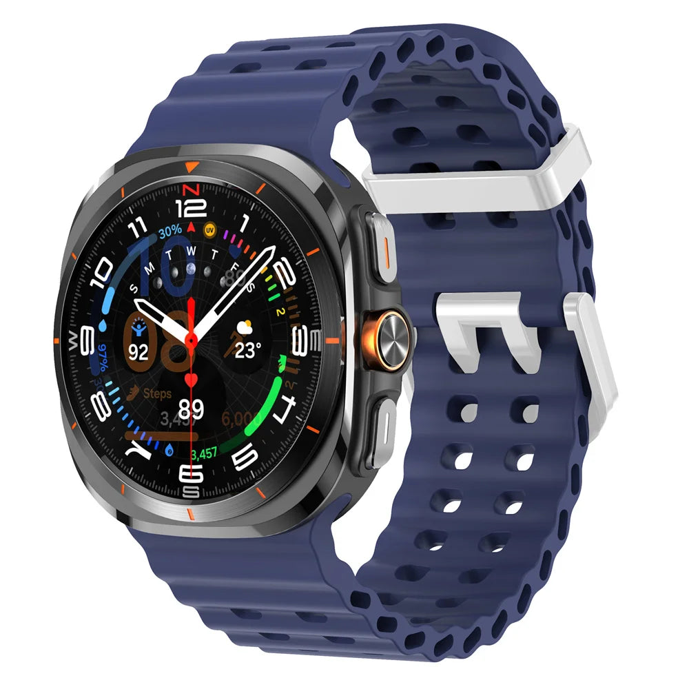 Silicone Breathable Strap For Samsung Galaxy Watch Ultra 47mm Marine Wristband Bracelet Galaxy Watch Ultra(2025) 47mm Watchband