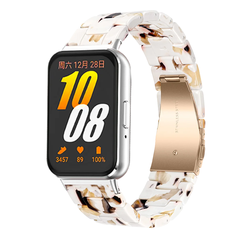 Resin Strap Compatible with Samsung Galaxy Fit3 Quick Release Men Women Bracelet for Galaxy Fit 3 Strap