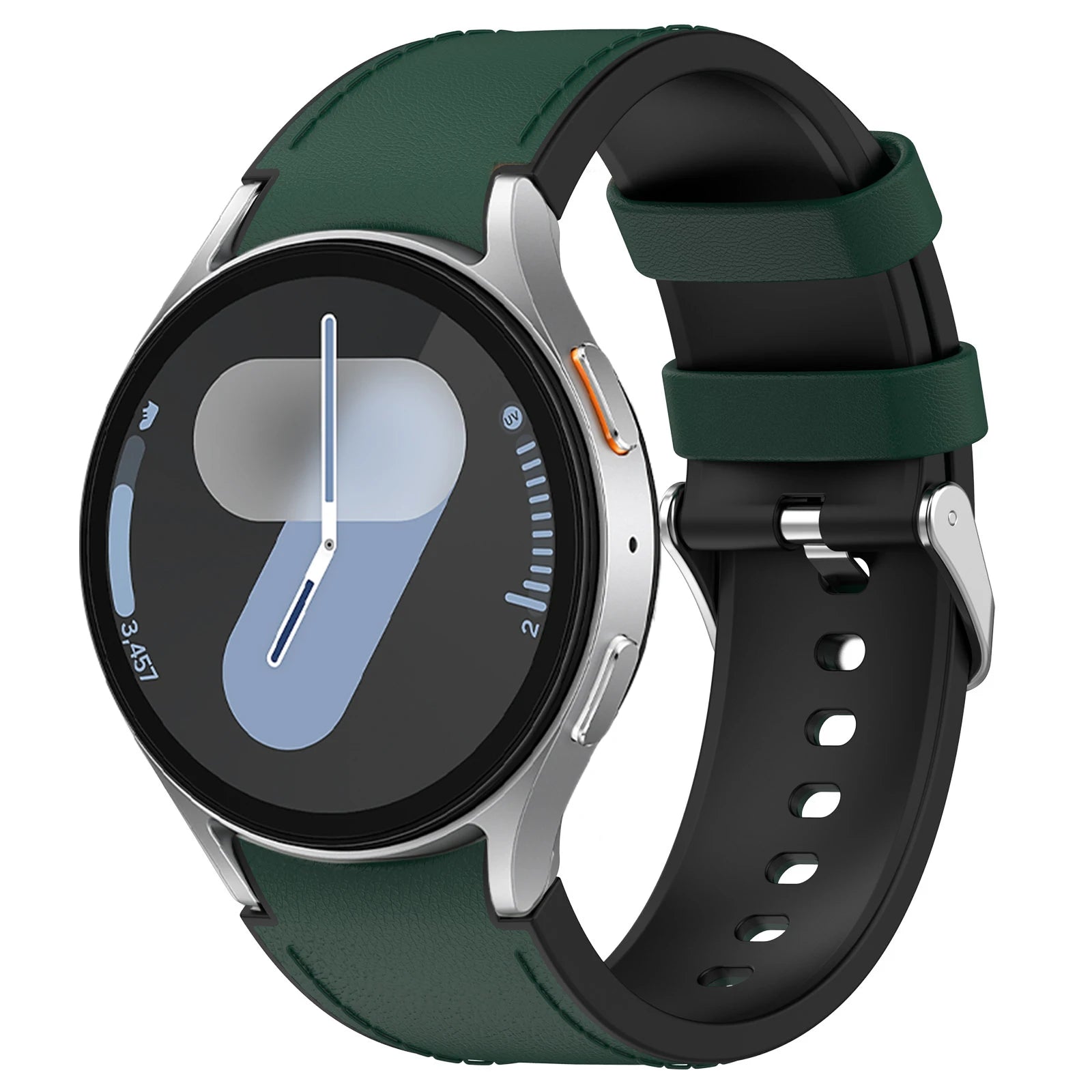 No Gaps Leather Strap for Samsung Galaxy Watch 7 6 5 4 40mm 44mm 6 4Classic 43mm 47mm Silicone Band for Galaxy Watch 5Pro 45mm