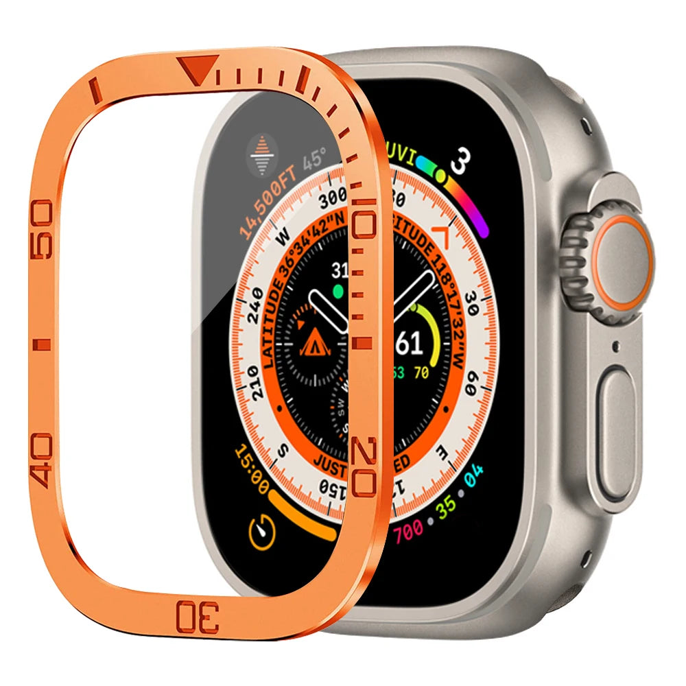 Tempered Glass For Apple Watch band Ultra 49mm Screen Protector Anti Scratch HD Full Film metal Bumper Apple Watch Ultra 49mm band