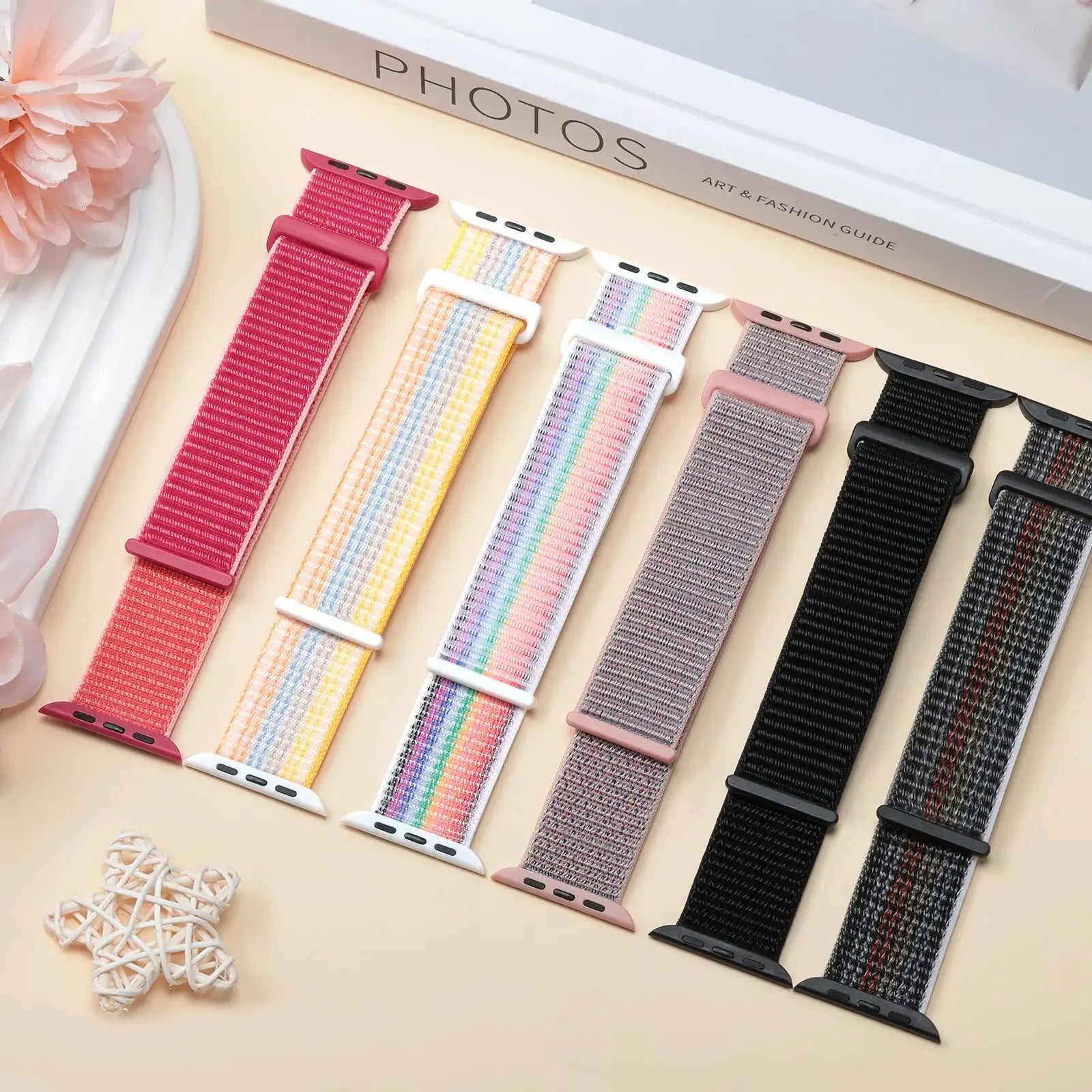 Nylon Loop band for Apple Watch band 46mm 40mm 44mm 45mm 42mm 41mm 38mm Smart Belt band for Apple Watch Ultra 49mm 8 7 6 SE 5 4