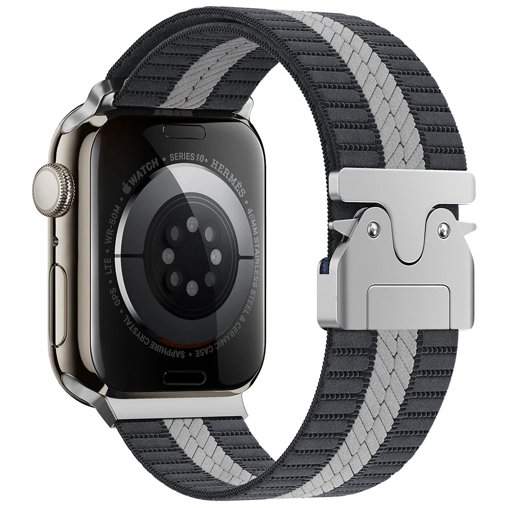 Nylon Parachute Buckle Twill band for Apple Watch band 49mm 46mm 42mm 45mm 44mm 41mm band Apple Watch 11 10 9 8 7 6 5 SE Ultra 3