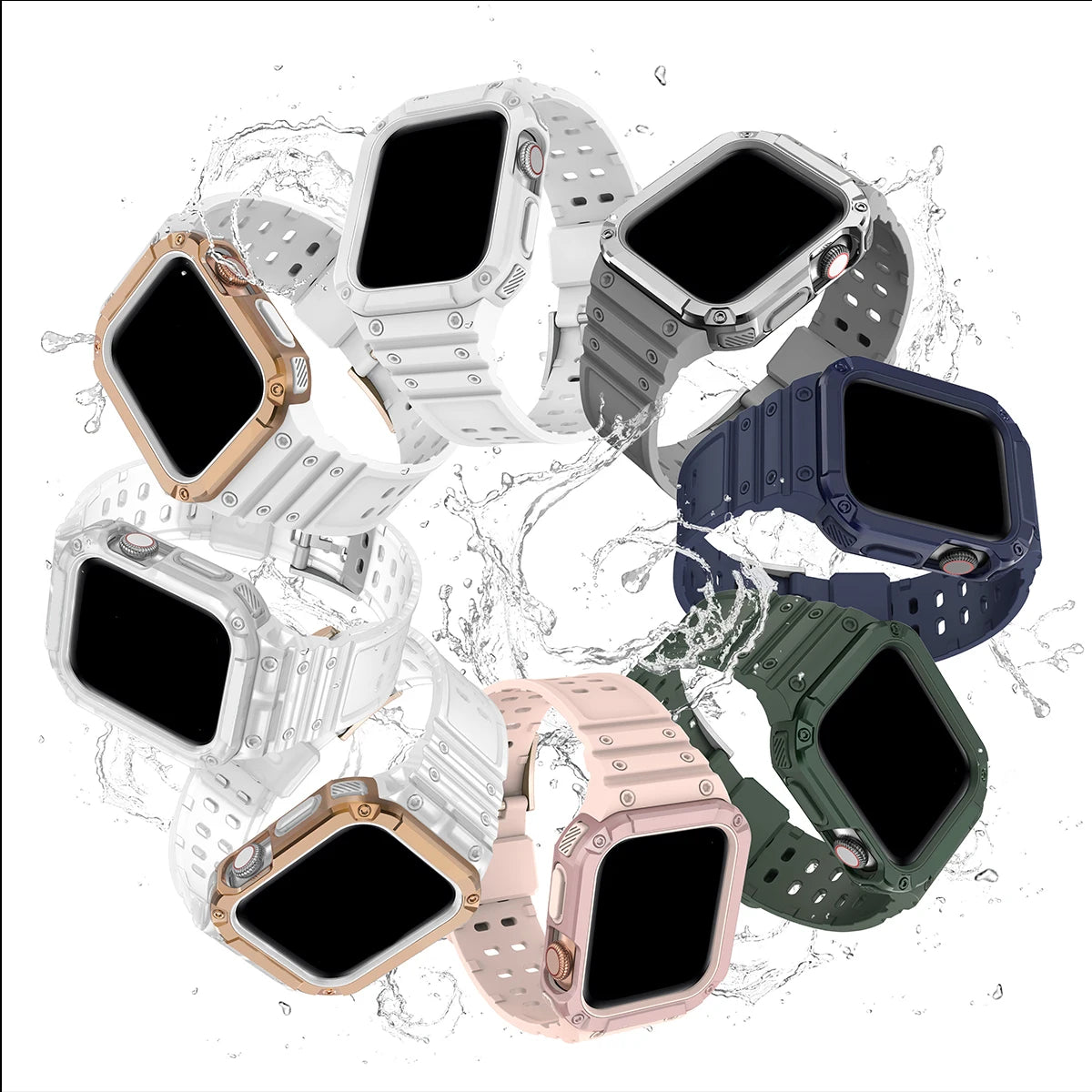 Band Case for Apple Watch 45mm nmm 49mm 44mm 41mm 40mm band TPU for Apple Watch Ultra 7 8 6 5 4 Wristband Sport band Accessories