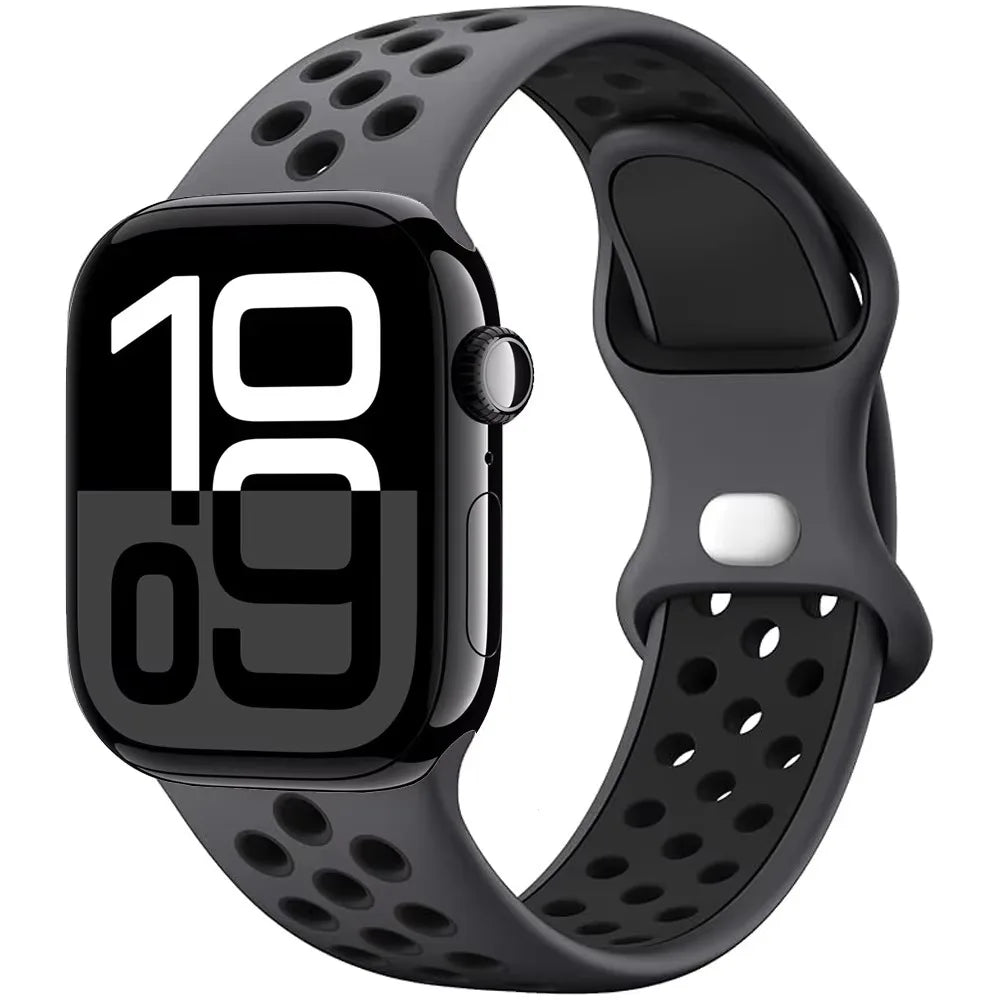 Silicone band for Apple Watch Series 11 10 46mm 42mm Sport band Apple Watch 9 8 7 6 5 SE 4 Ultra 3 2 49mm 45mm 44mm 40mm 41mm Band