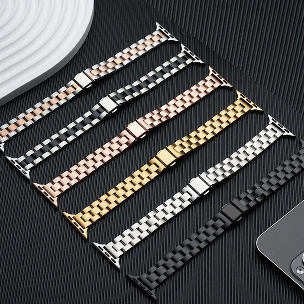 Slim Stainless steel band for Apple Watch band 44mm 45mm 40mm 38mm 42mm 41mm metal band Ultra 49mm Apple Watch Series 8 7 6 SE 5 9