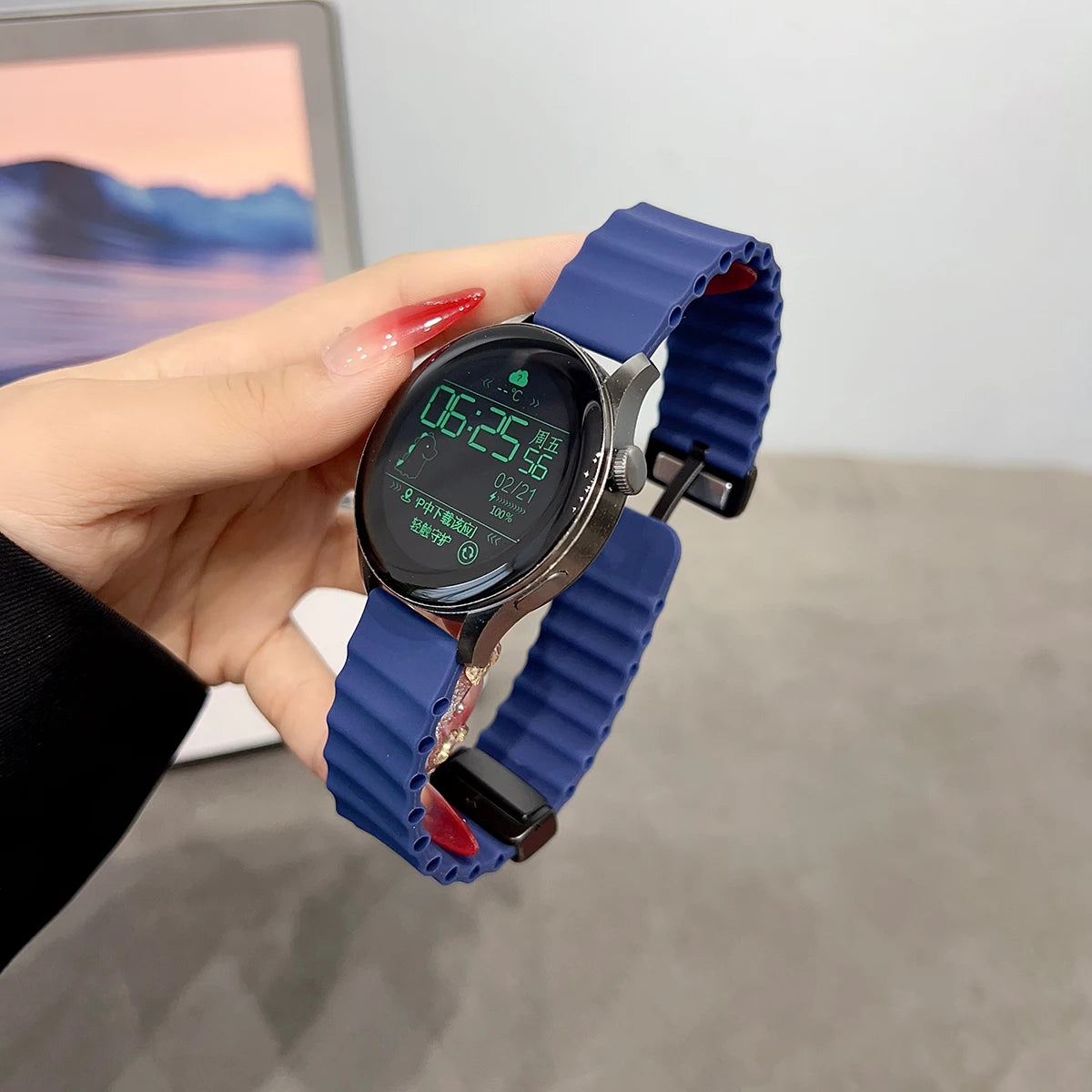 Ocean Silicone Loop Strap For Samsung Galaxy Watch 7 6 5 40mm 44mm Adjustable Bracelet Watchband For Galaxy 4 6 Classic 20/22mm