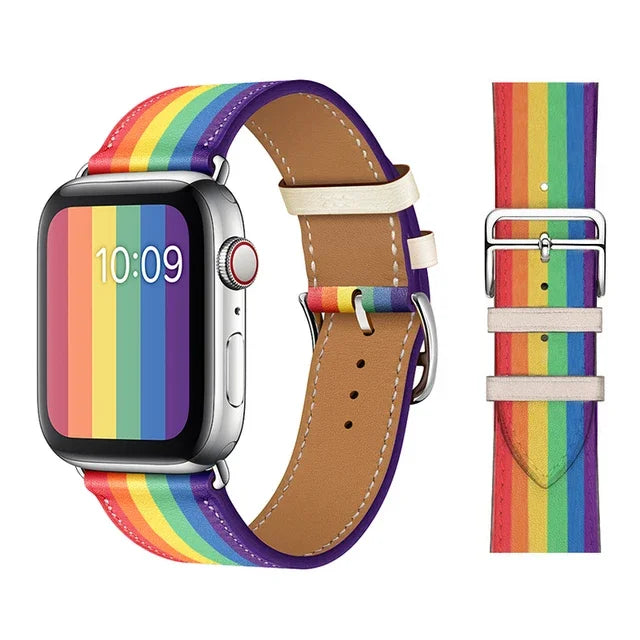 Leather band For Apple Watch Ultra 2 49mm 9 8 7 45mm 41mm High quality business wristband For Apple Watch 6 5 4 3 SE 44mm 40mm 42mm