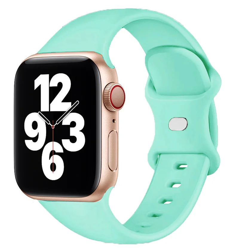 Silicone band For Apple Watch band 40mm 44mm 49mm 45mm 41mm 38mm 42mm 44mm correa band Apple Watch Series 9 8 7 6 3 SE Ultra 2