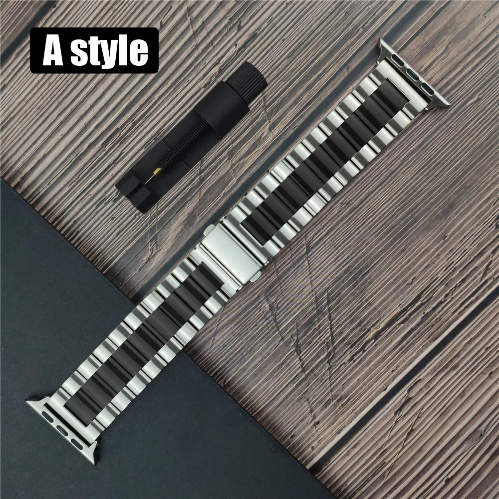 Classic stainless steel Correa for Apple Watch 10 46mm 42mm band Ultra 2 49mm 9 8 7 6 5 4 SE 45mm 44mm 41mm 40mm 3 38mm band