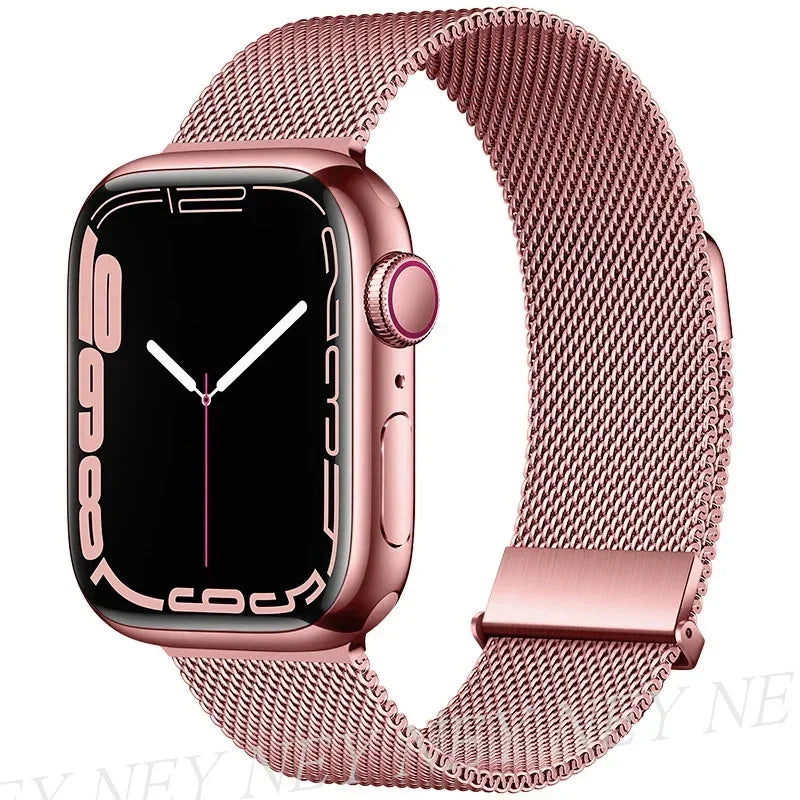 Milanese Loop band For Apple Watch band Ultra 2 49mm 46mm 45mm 44mm 41mm 38mm 42mm Stainless Steel metal Apple Watch Series 10 9 8 7 6 5 4 3