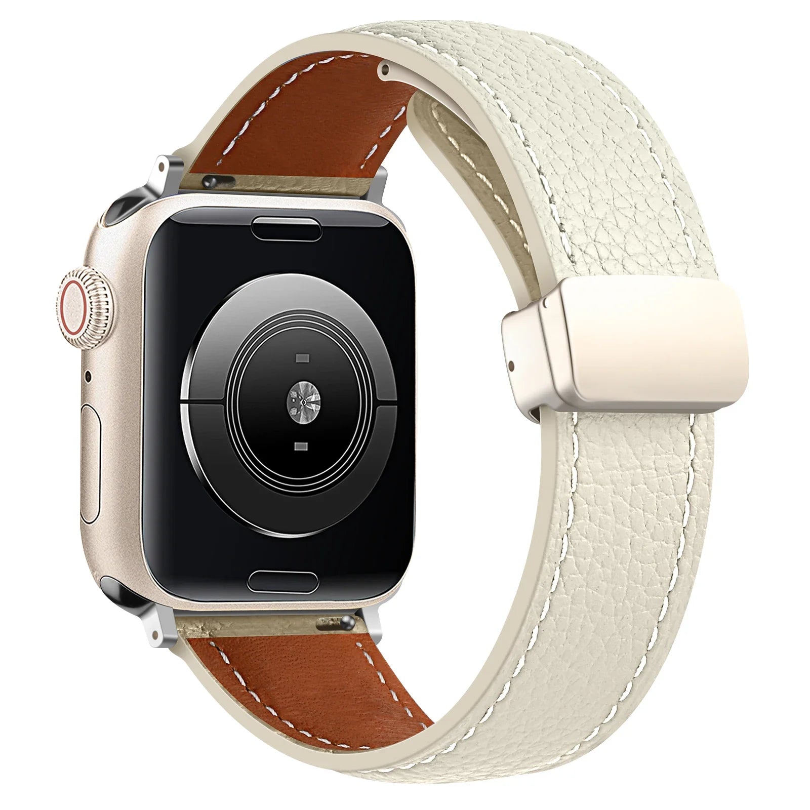 Leather band for Apple Watch band 49mm 41mm 45mm 44mm 42mm 40mm 46mm Magnetic band for Apple Watch Ultra 2 Series 10 9 8 7 6 5 SE