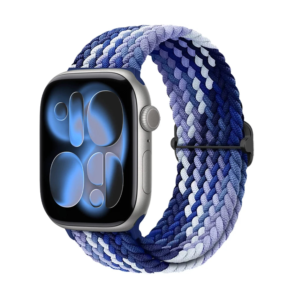 band for Apple Watch 11 band 42mm 46mm 44mm 40mm 45mm Apple Watch Ultra 3 49mm Elastic Braided band correa Series 10 9 8 7 6 SE