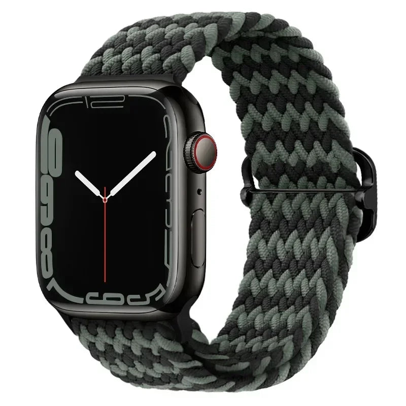 Braided Nylon band for Apple Watch band Ultra 2 49mm Series 10 46mm 42mm 44mm 40mm 41mm Adjustable band Apple Watch 9 8 7 6 SE 5 4