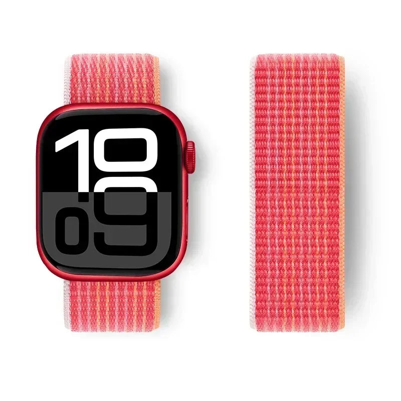 Nylon Loop For Apple Watch band 44mm 40mm 45mm 41mm 42mm 38mm 45mm sport band Apple Watch Series 9 8 7 SE 6 5 3 Ultra 2 49mm band