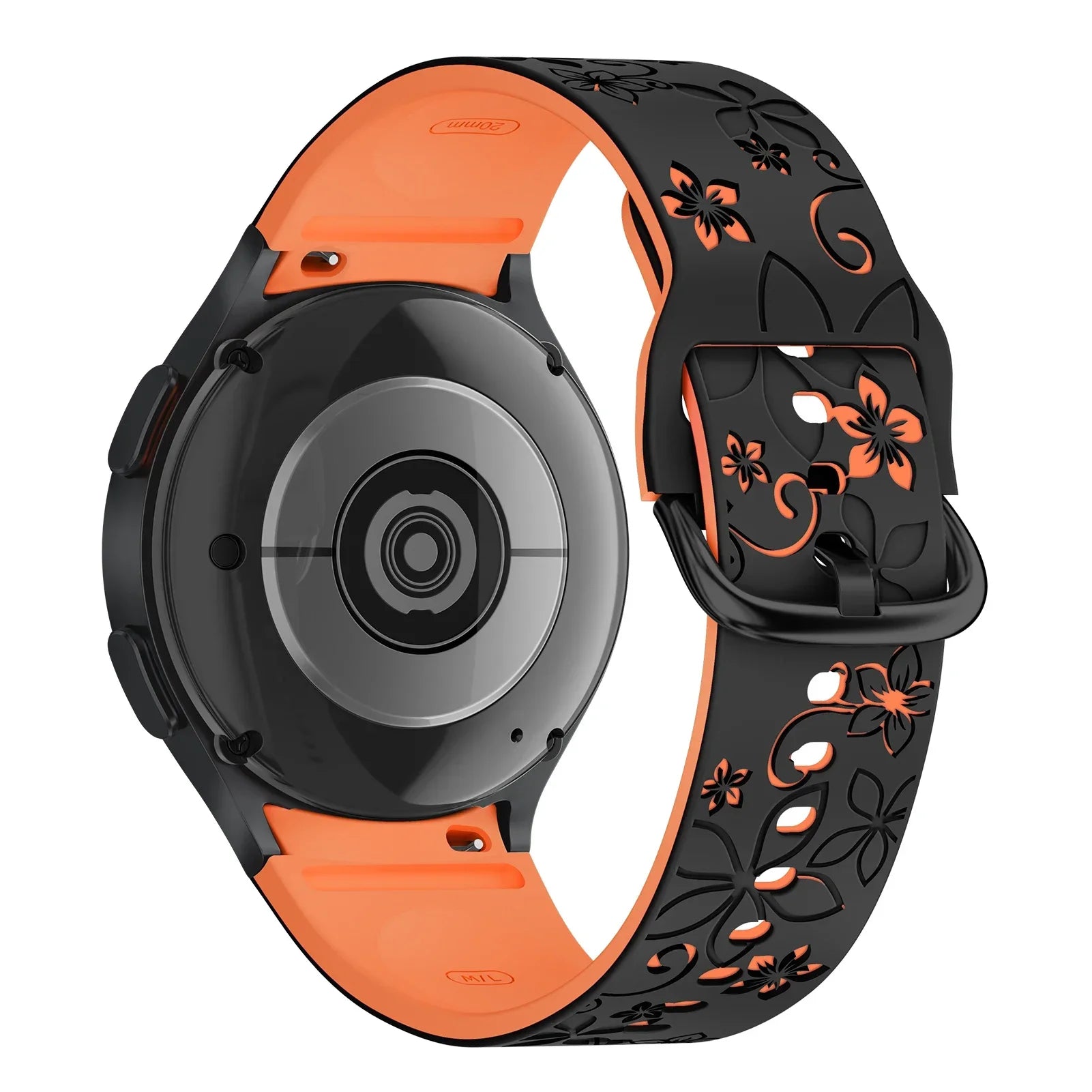 No Gaps Band for Samsung Galaxy Watch 7/5 Pro/4 6 Classic 40 44mm Engraved Silicone Sport Bracelet correa Galaxy Watch 7 Straps