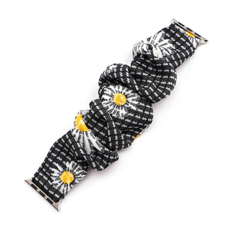 Scrunchie band for Apple Watch Ultra band 49mm 45mm 41mm 44mm 40mm 38mm 42mm Elastic nylon band Apple Watch Series 8 7 6 5 4 3 SE