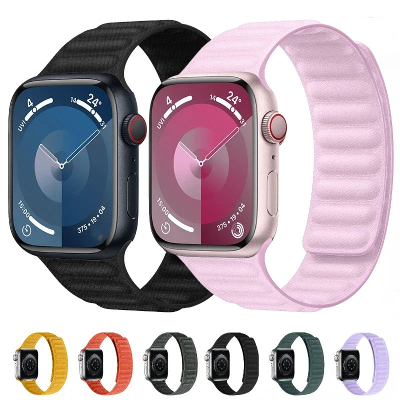 Silicone band for Apple Watch Ultra 3 2 49mm 11 10 9 8 7 45mm 41mm 42mm 46mm band Magnatic band Wristband Apple Watch 6 SE Belt