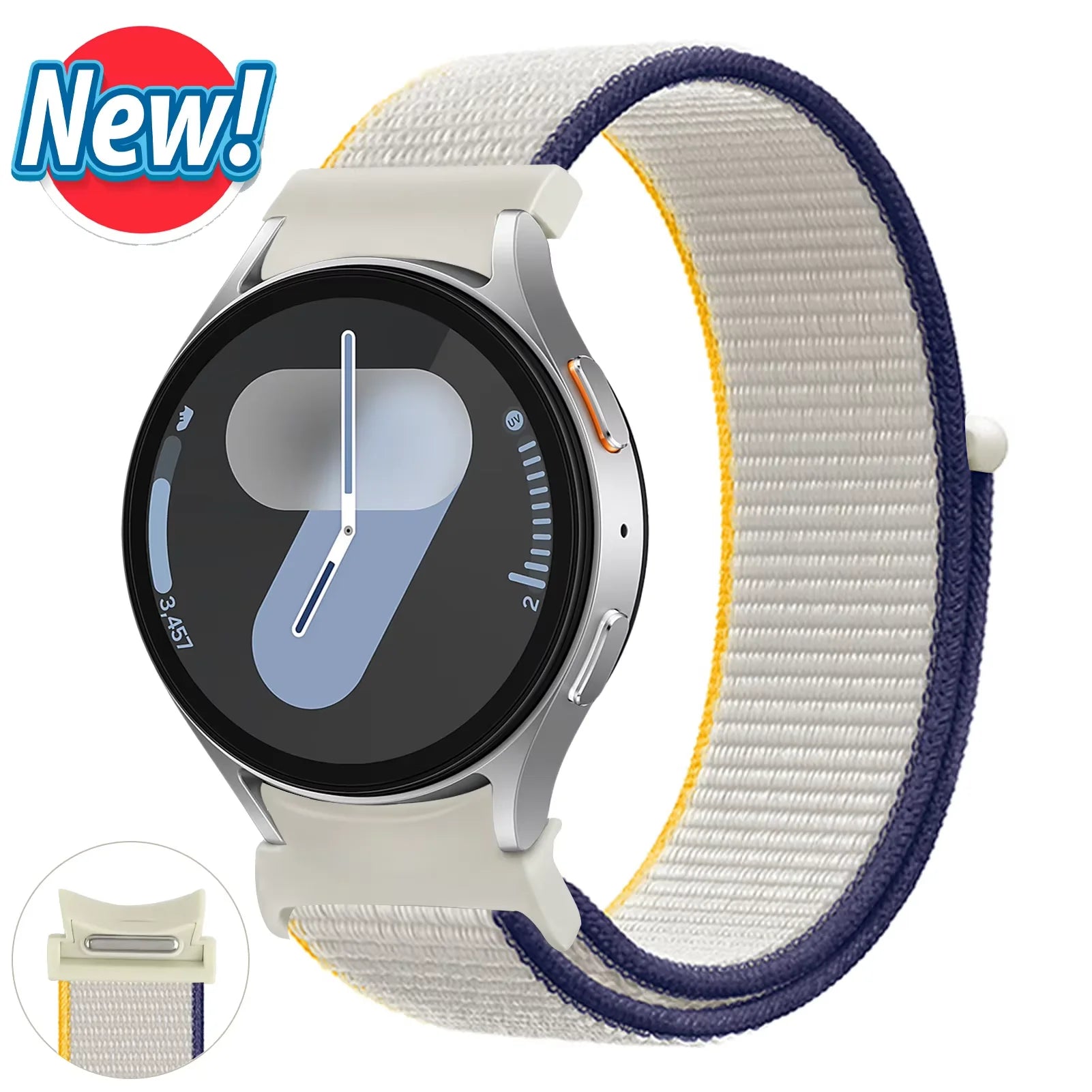 No gaps Band For Samsung Galaxy Watch 7 6 FE 4 Classic 5 pro 44mm 40mm 47mm 45mm Nylon Loop bracelet correa Galaxy Watch 7 Strap