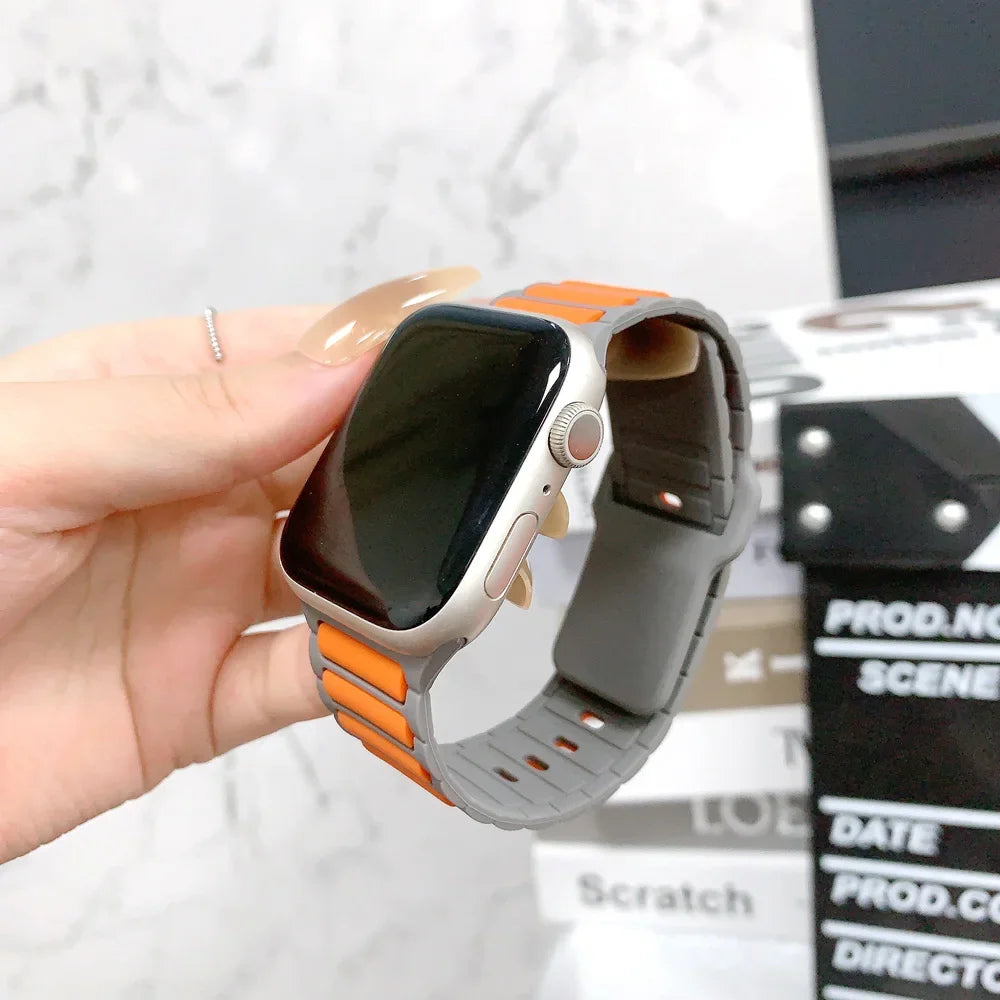 Silicone band for Apple Watch 10 band 46mm 45mm 44mm 49mm 42mm 40mm 38mm correa band Apple Watch Series 9 8 7 6 5 SE Ultra 2 band