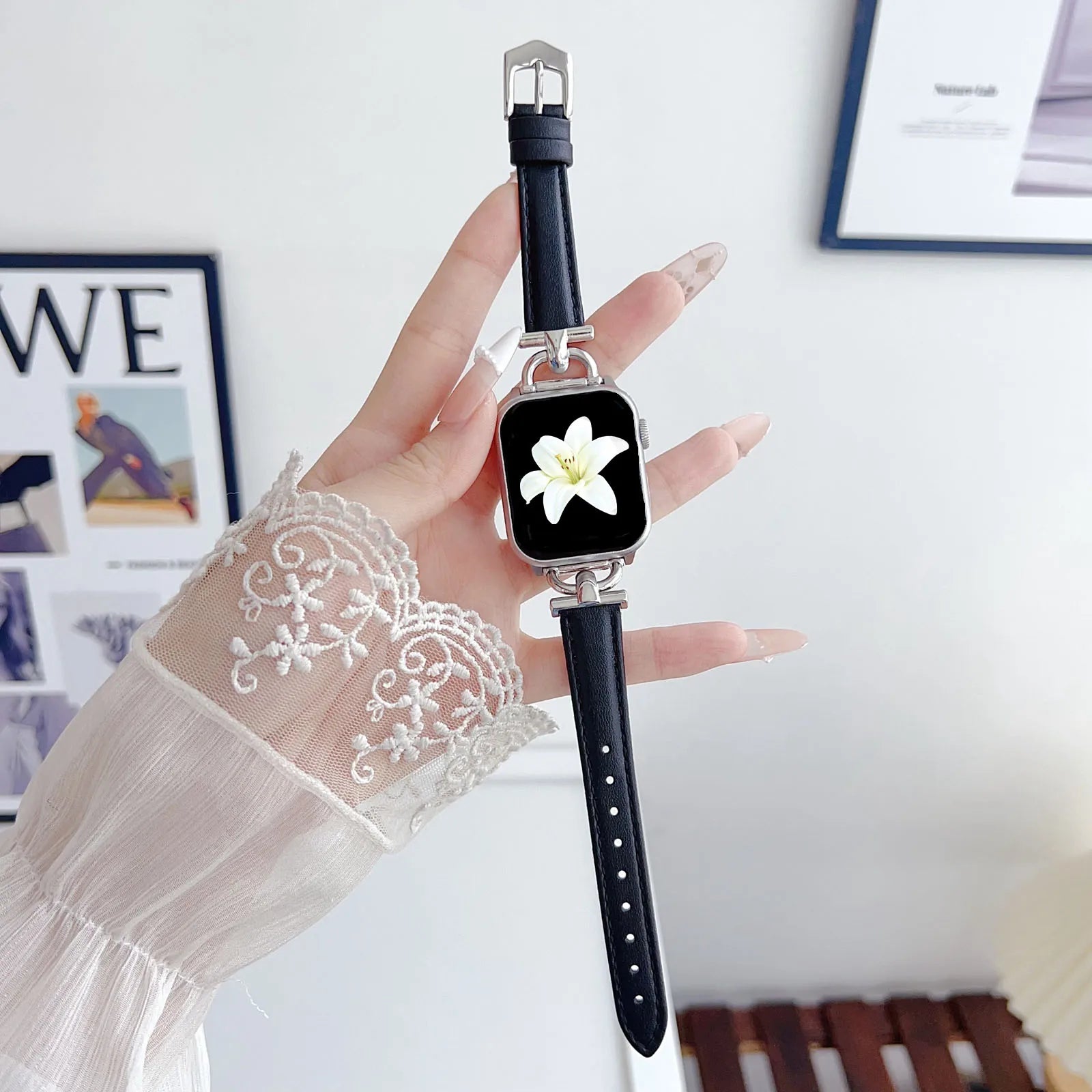 leather loop band For Apple Watch band correa Series Ultra 11 10 9 8 7 6 5 4 3 2 1 SE 38mm 40mm 41mm 42mm 44mm 45mm 46mm 49mm