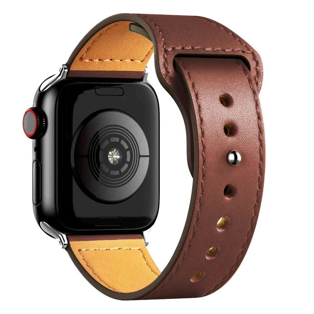 Leather band For Apple Watch 10 band 46mm 42mm 44mm 45mm 49mm 41mm 40mm correa band Apple Watch Series 8 9 3 4 5 6 SE 7 Ultra 2