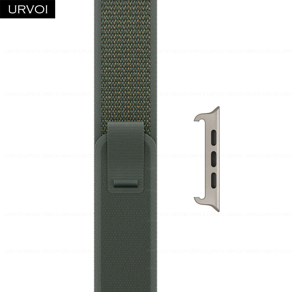 URVOI Trail Loop for Apple Watch band Ultra 3 2 Series 11 10 9 8 SE3 nylon weave for Apple Watch band pull tab closure 46mm 49mm
