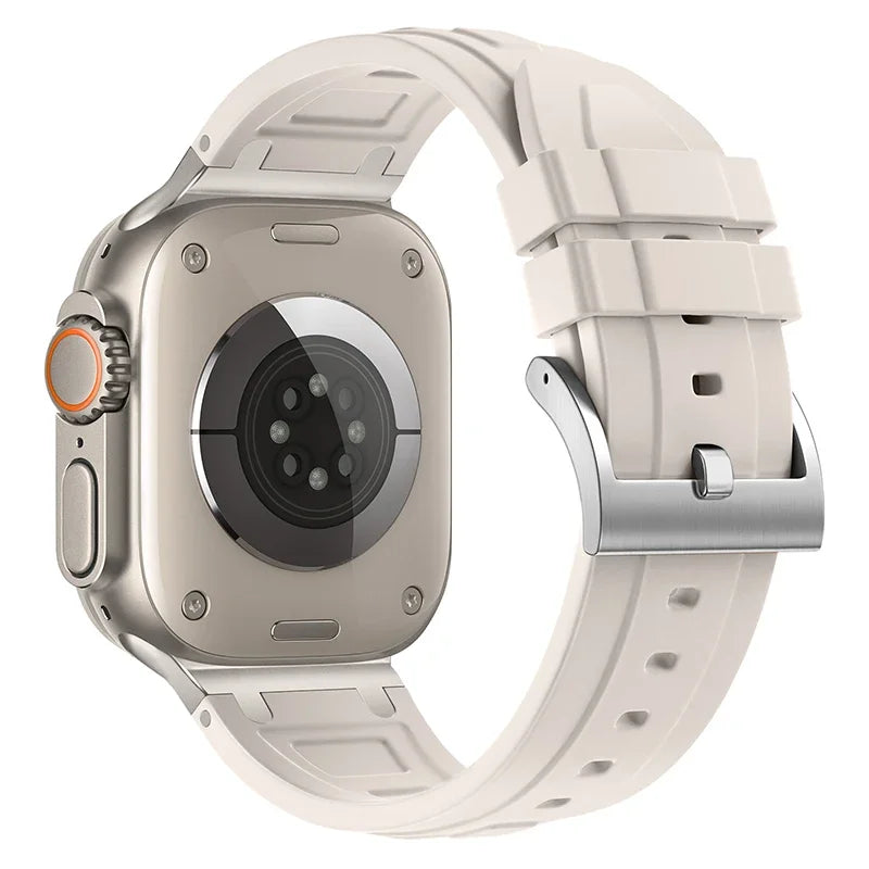 Silicone band for Apple Watch band Ultra 2 1 49mm 46mm 45mm 44mm 42mm Sport band for Apple Watch Series 10 9 8 7 6 5 SE Correas