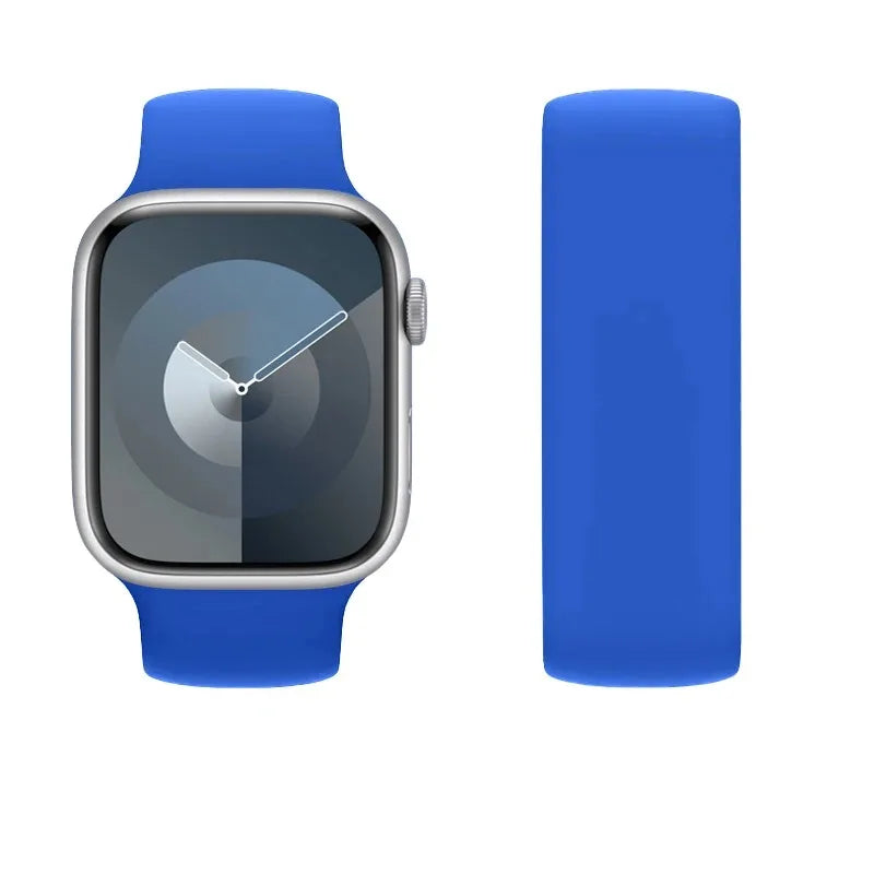 Solo loop band for Apple Watch band 44mm 40mm 45mm 41mm 42mm 49mm Silicone band correa Apple Watch Series 10 9 6 5 7 8 SE Ultra
