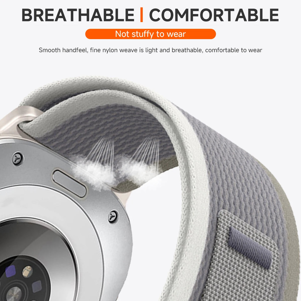 Trail Loop Strap for Samsung Galaxy Watch 7 Ultra 47mm No Gaps Band Nylon Bracelet Wristband for Samsung Watch Ultra 47mm Belt