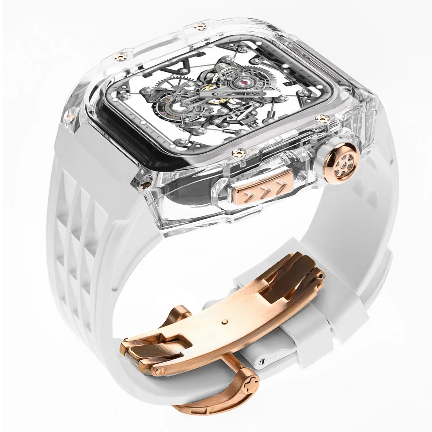 Transparent Case+band For Apple Watch Ultra 49mm band Full Cover band Modification Kit For Apple Watch SE 9 8 7 6 5 4 45mm 44mm