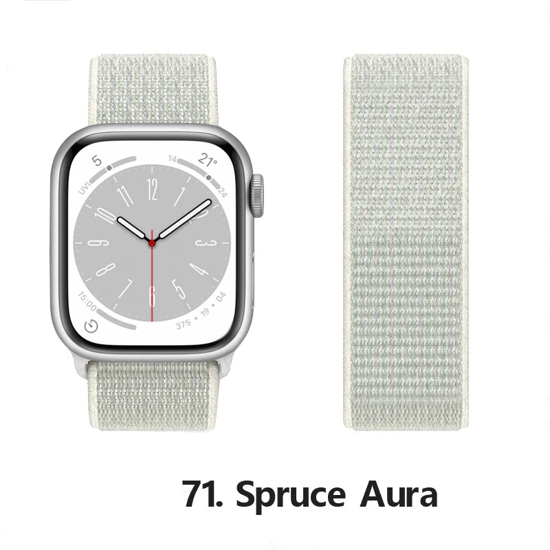 Nylon loop Correa For Apple Watch band 45mm 44mm 46mm 40mm 49mm 41mm 42mm 38mm band Apple Watch Series 6 SE 7 8 9 10 Ultra 2 bands