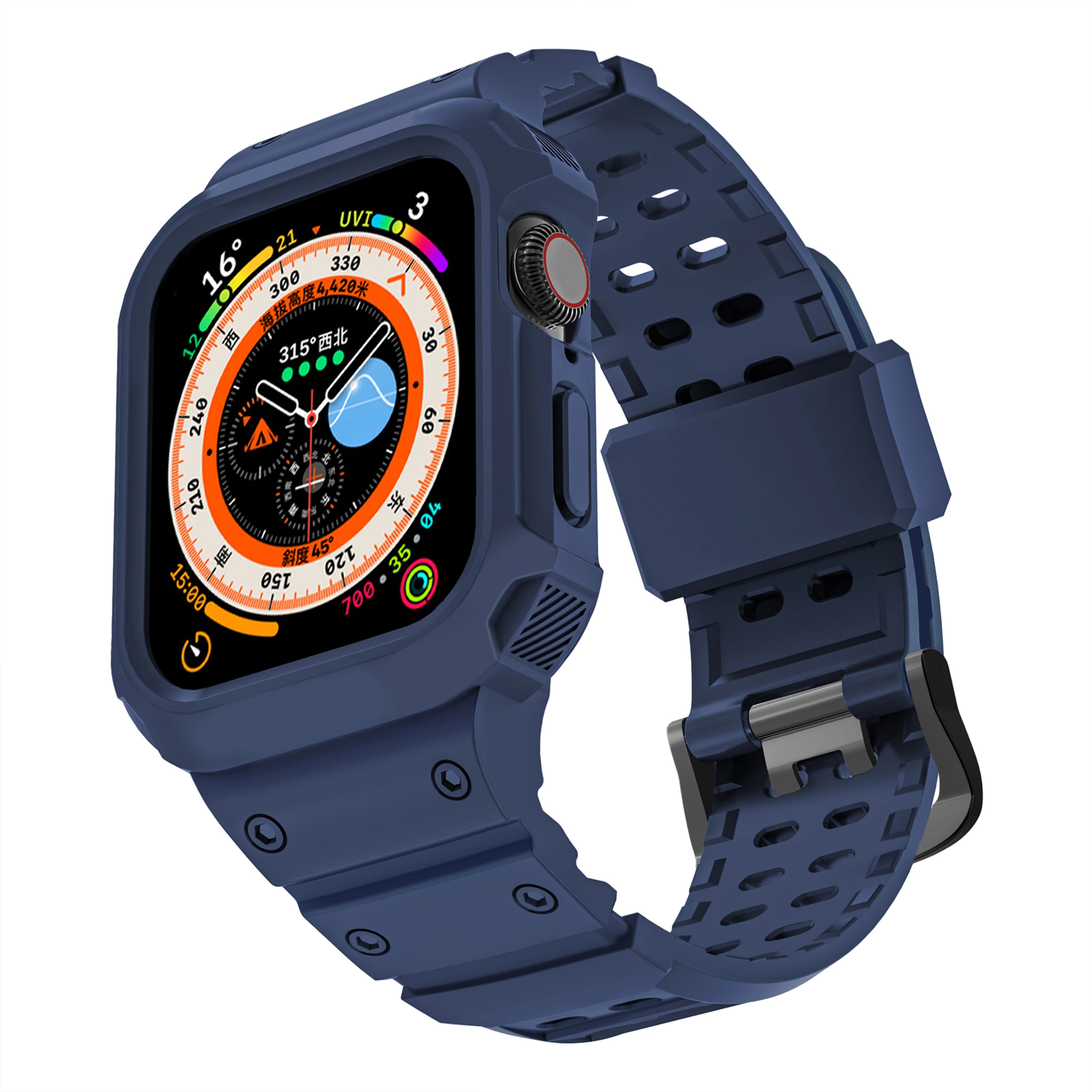 For Apple Watch 45mm 44mm 42mm 41mm 40mm Apple Watch Series 9 8 7 6 5 SE 4 3 2 1 band , Sport Protective Replacement Wristband