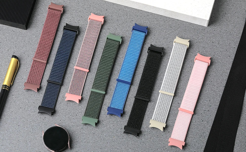 No gaps Band For Samsung Galaxy Watch 7 6 FE 4 Classic 5 pro 44mm 40mm 47mm 45mm Nylon Loop bracelet correa Galaxy Watch 7 Strap